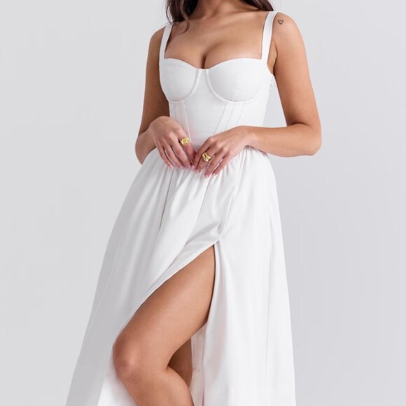 Good Condition House of CB Kelly White Corset Dress - Picture 1 of 6